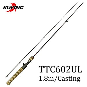 Kuying Teton Super Ultra Soft Light Baitcasting Spinning Lure Fishing Rod Combo 1.56m 1.8m 1.86m 1.9m 1.92m 1.98m