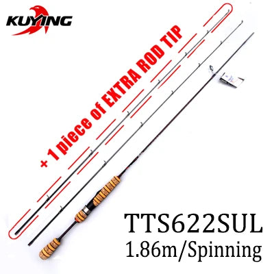 Kuying Teton Super Ultra Soft Light Baitcasting Spinning Lure Fishing Rod Combo 1.56m 1.8m 1.86m 1.9m 1.92m 1.98m
