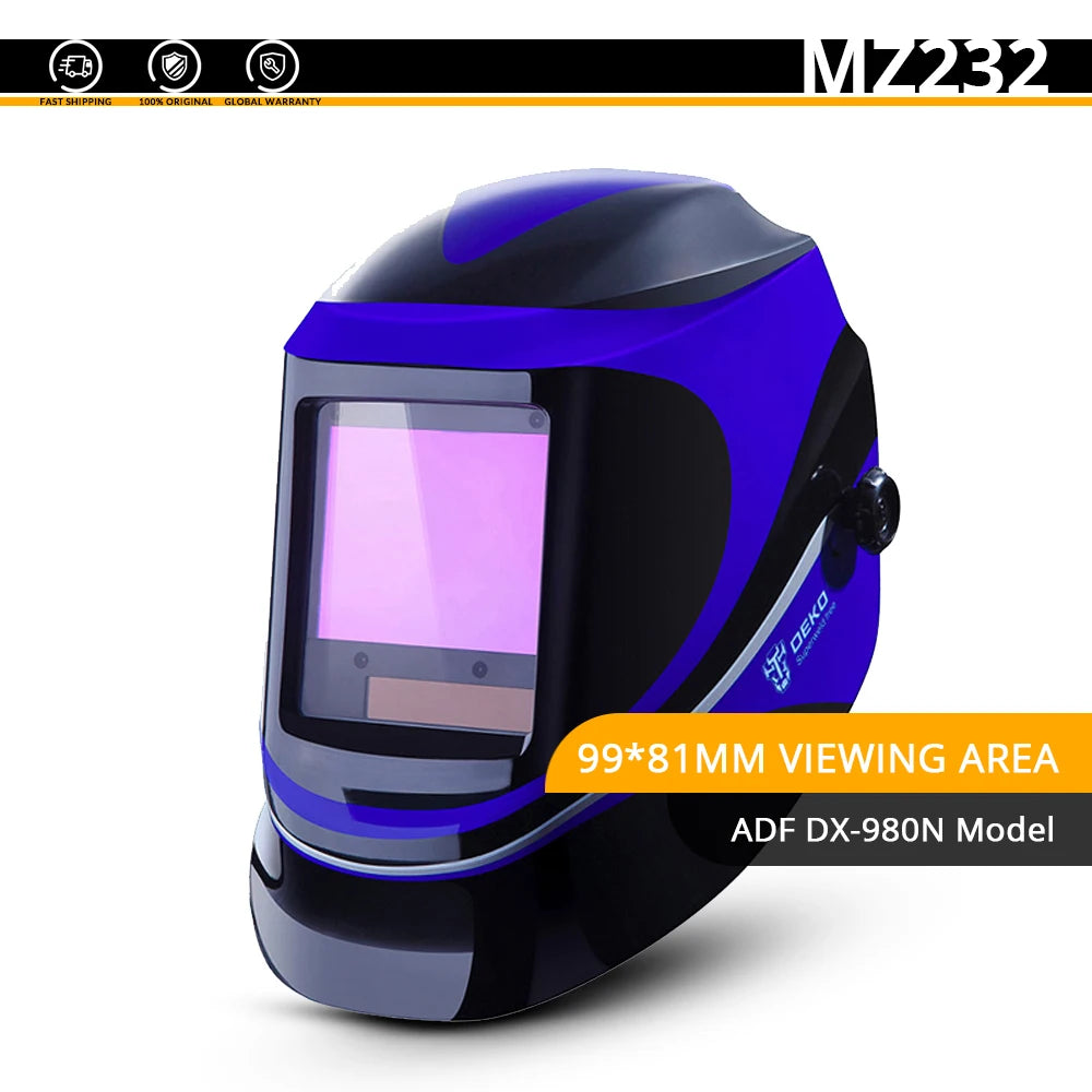 DEKO Skull Solar Auto Darkening Adjustable Range 4/9-13 MIG MMA Electric Welding Mask Helmet Welding Lens for Welding Machine