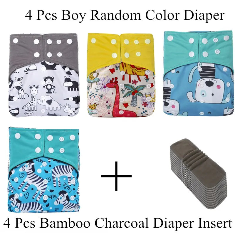 Simfamily Reusable Waterproof Bamboo Charcoal Pocket Diaper