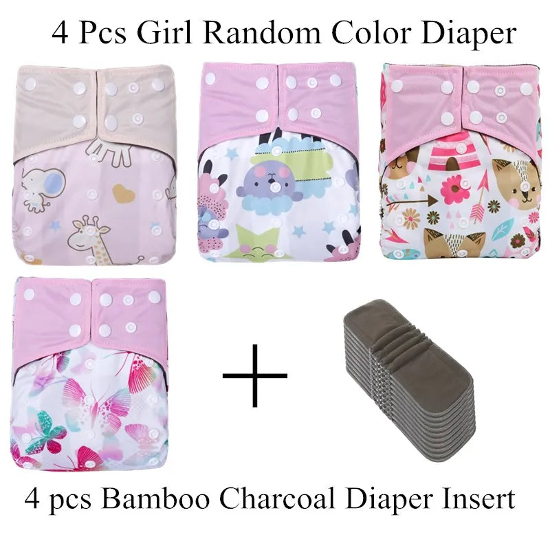 Reusable Waterproof Bamboo Charcoal Pocket Baby Diaper