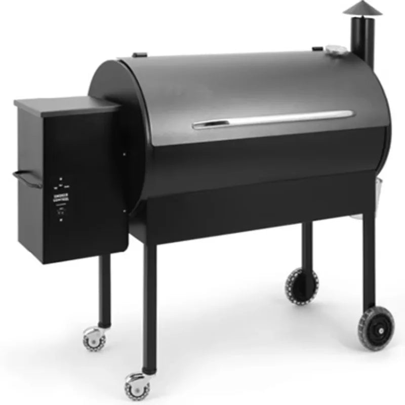 XMSJ Modern Wood Pellet Smoker Grill With Color Screen WiFi Controller
