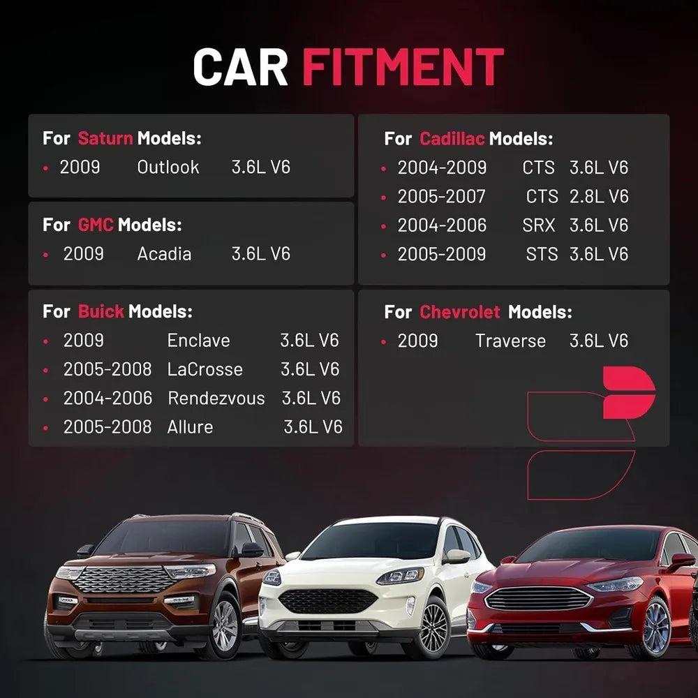 6X UF375 Ignition Coils and 6X Spark Plugs for 2009 GMC Acadia 3.6L V6