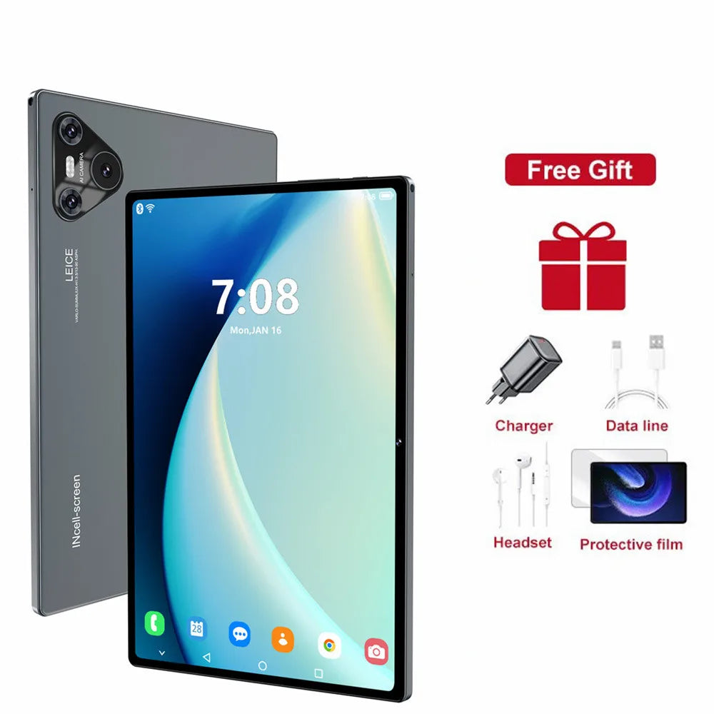 2025 16 Pro Tablet 10 Inch Android 4K Dual SIM GPS 10000mAh