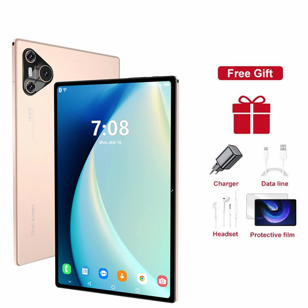 2025 16 Pro Tablet 10 Inch Android 4K Dual SIM GPS 10000mAh