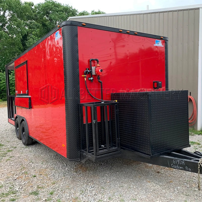 Allbetter Fully Equipped Stainless Steel Trailers Fast Street Retro Australian Standard Concession Mobile Food Cart Trailer