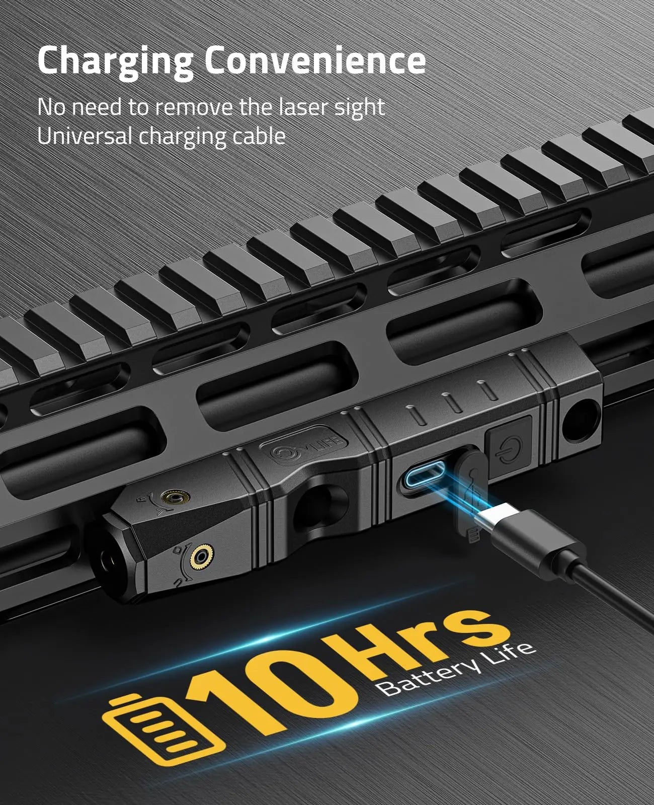 Laser Sight for Rifle IR Laser Sight M-Lok Rail Rechargeable Low-Profile Tactical Laser Strobe Function Infrared Night Vision