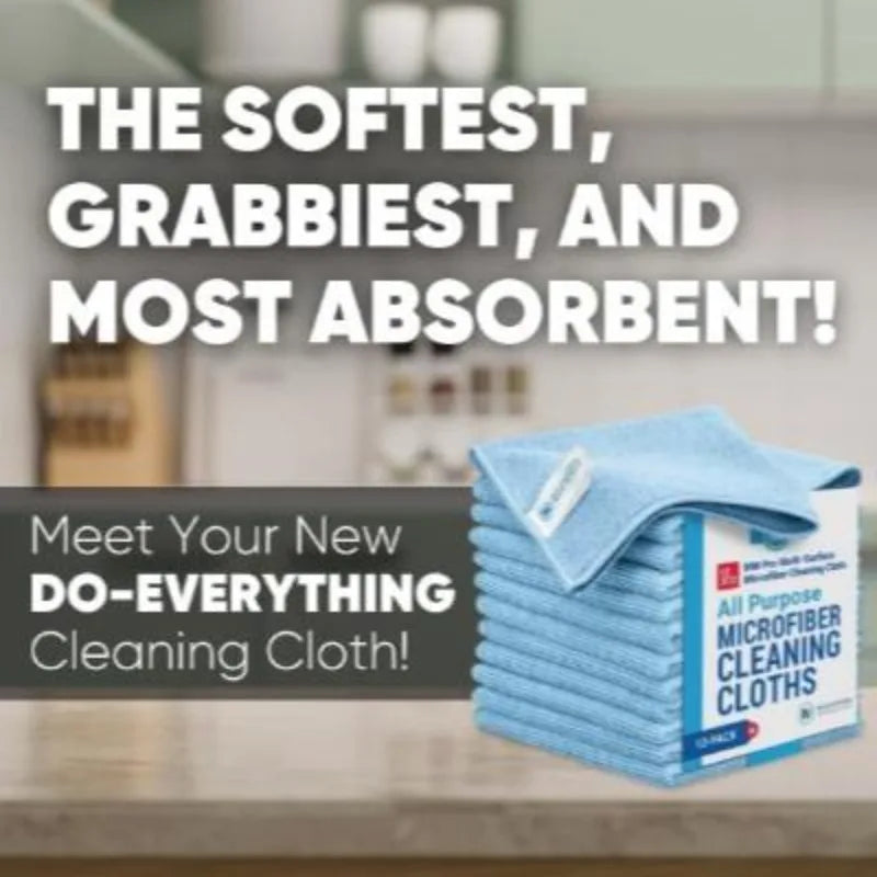 48 Pack 16 Inch by 16 Inch Microfiber Cleaning Towels Highly Absorbent Lint Free Multi Purpose Safe