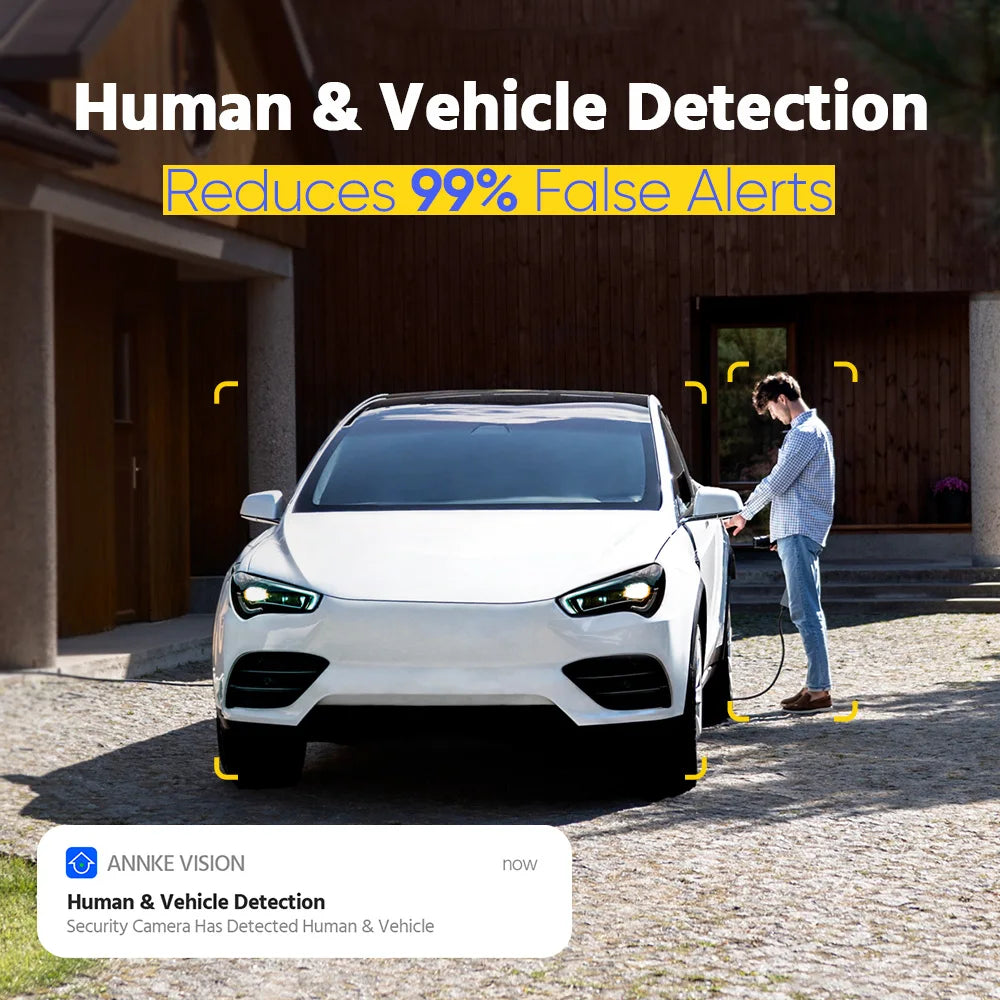 Annke 4K Ultra HD 8MP POE Outdoor Indoor Weatherproof Security Camera Kit with EXIR Night Vision and Email Alerts