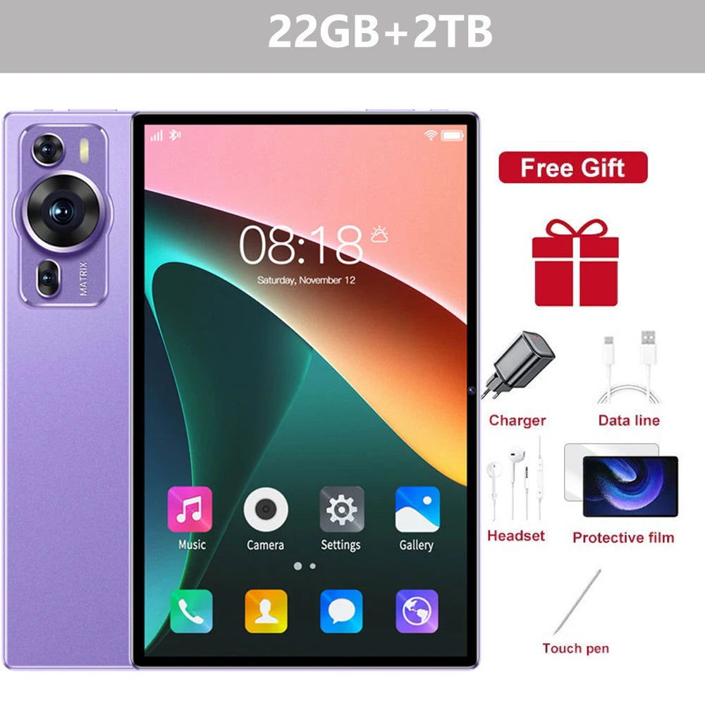 P60 Pro Tablet 5G Dual SIM Global Version 20000mAh GPS Kids