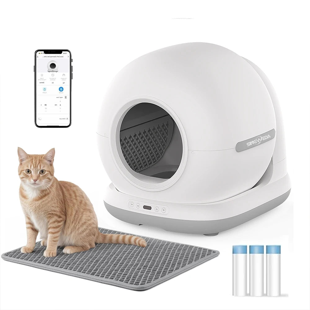Automatic Self Cleaning Cat Litter Box 72L With App Control For Big Cats