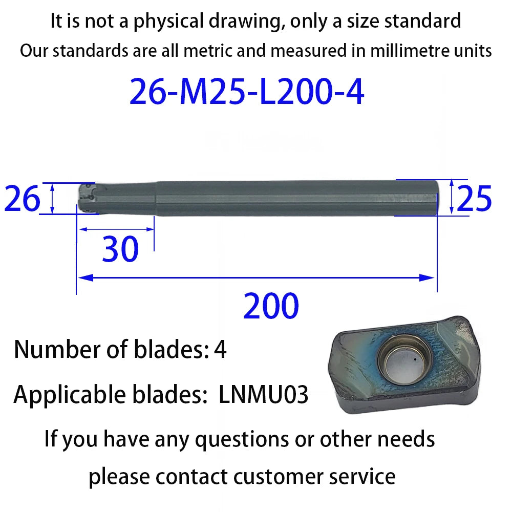 DMIX EXN03R Milling Cutter Bar LNMU0303 Fast Feed Double-sided Insert Tool milling Tool Holder