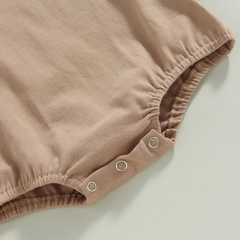 Newborn Baby Summer Crewneck Cotton Romper Jumpsuit