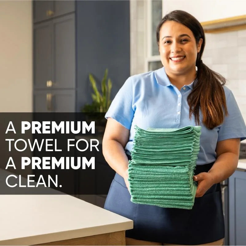 48 Pack 16 Inch by 16 Inch Microfiber Cleaning Towels Highly Absorbent Lint Free Multi Purpose Safe