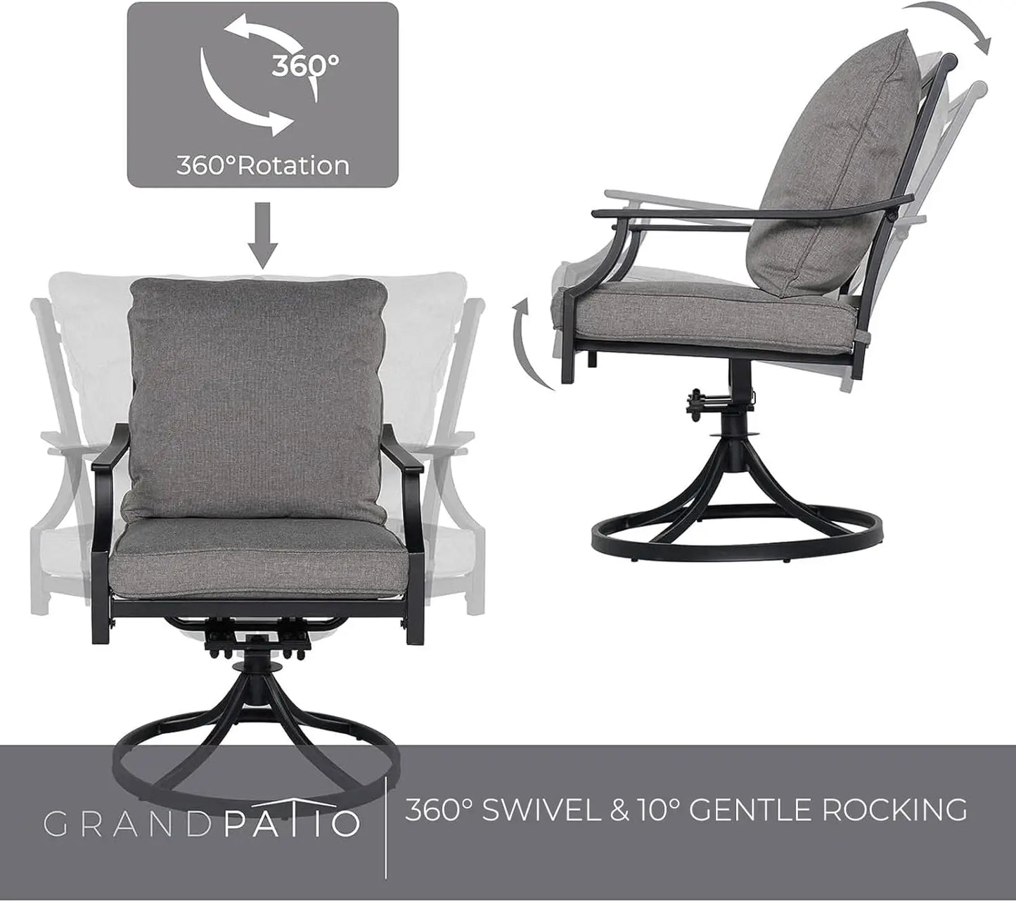 7 Piece Patio Dining for 6 With Cushions and Wood Table