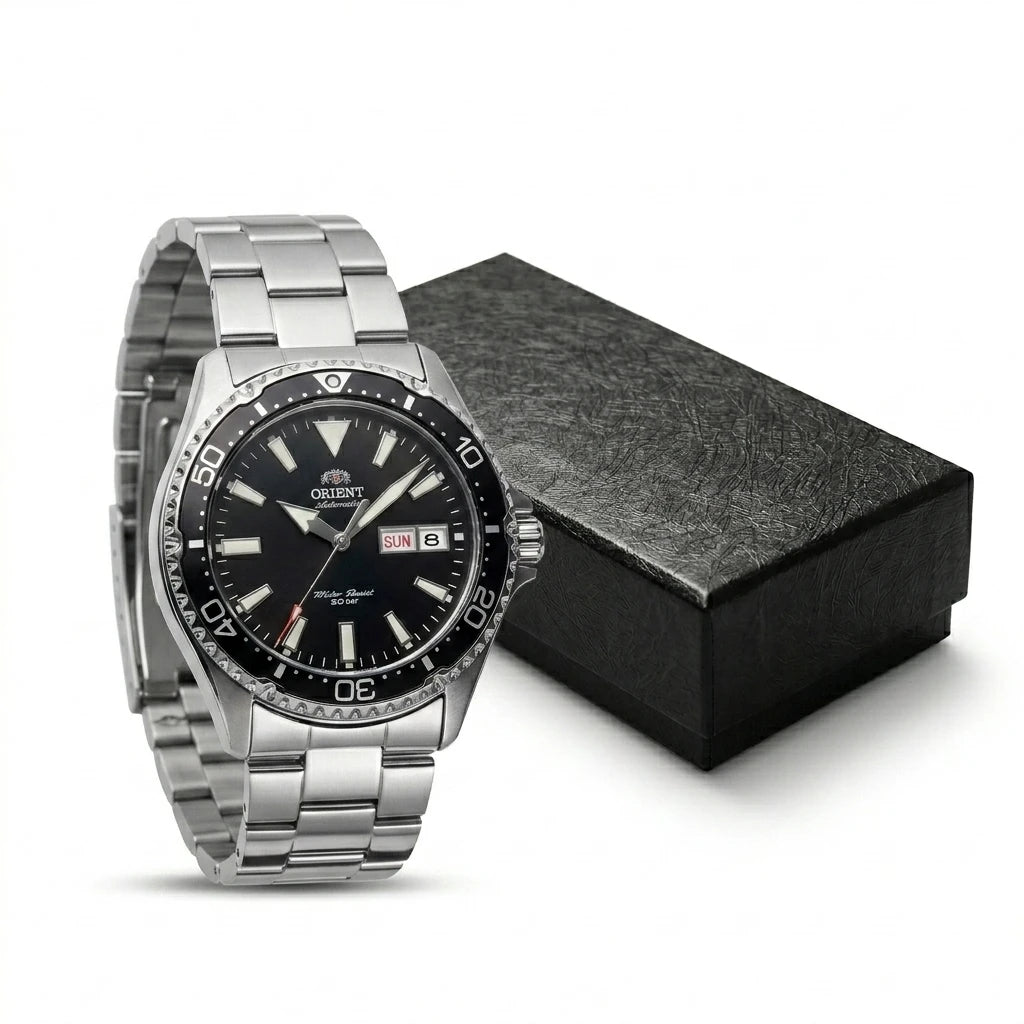 Japanese Orient Diving Automatic Watch for Men 20Bar Waterproof Week Date Luminous Stainless Steel Sports Mechanical Wrist Watch