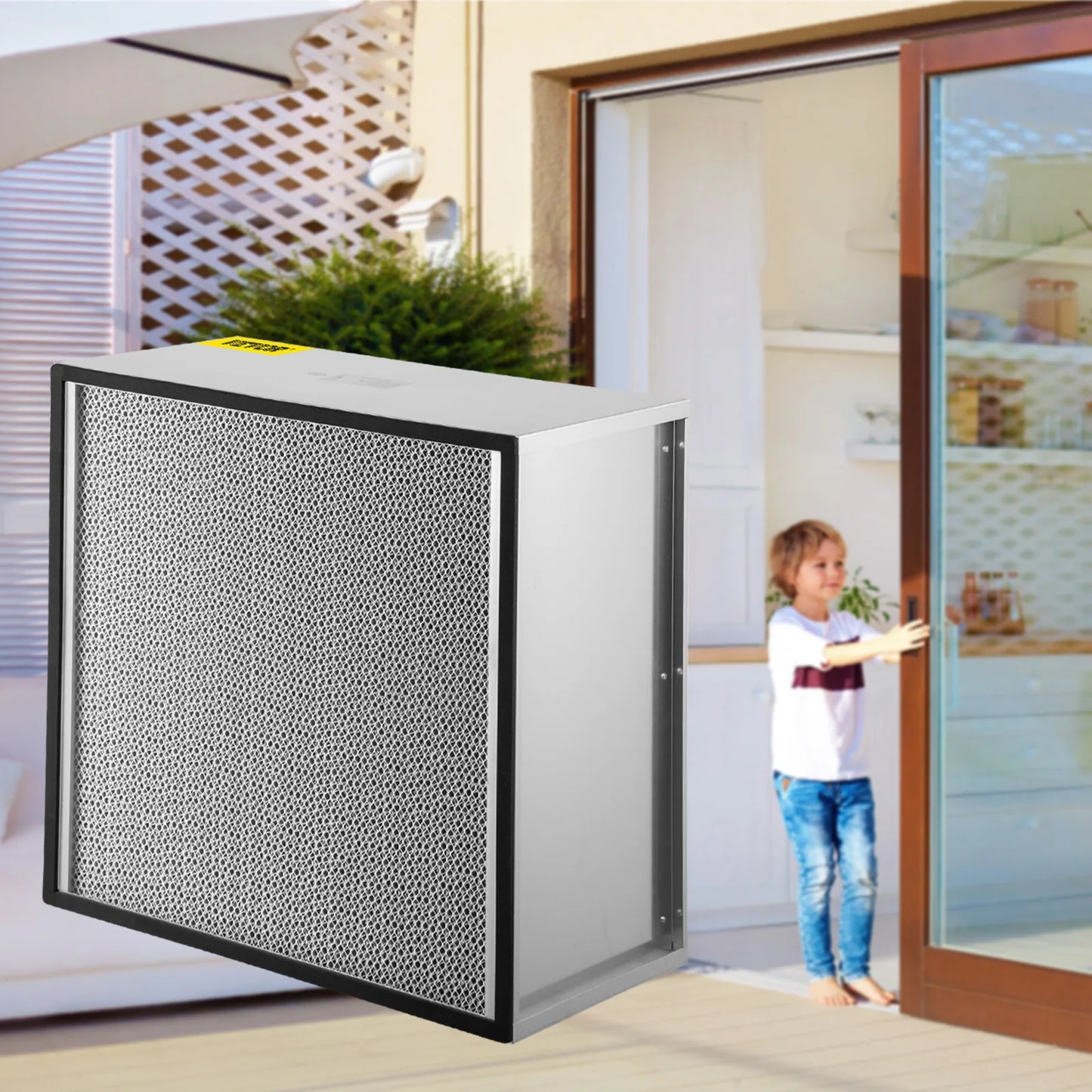 VEVOR HEPA Replacement Filter True HEPA Pleated Air Filter with Galvanized Frame Compatible with Novair 20