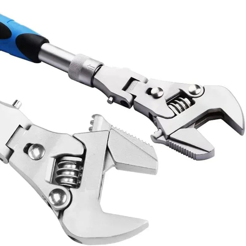 Multifunction 5 In 1 Torque Wrench 10 Inch Adjustable Ratchet Wrench 180 Degree Folding Spanner Household Maintenance Tool