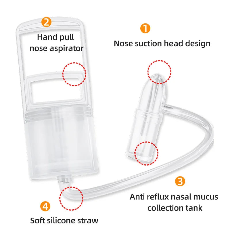 Baby Nasal Aspirator Manual Quiet Nose Suctioner For Infants