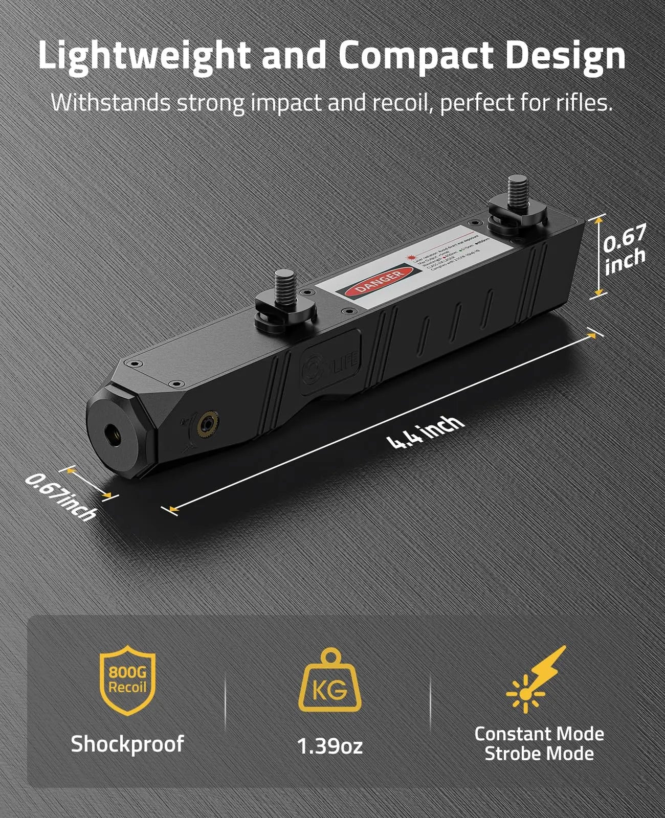 Laser Sight for Rifle IR Laser Sight M-Lok Rail Rechargeable Low-Profile Tactical Laser Strobe Function Infrared Night Vision