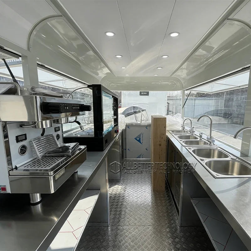 Allbetter Fully Equipped Stainless Steel Trailers Fast Street Retro Australian Standard Concession Mobile Food Cart Trailer