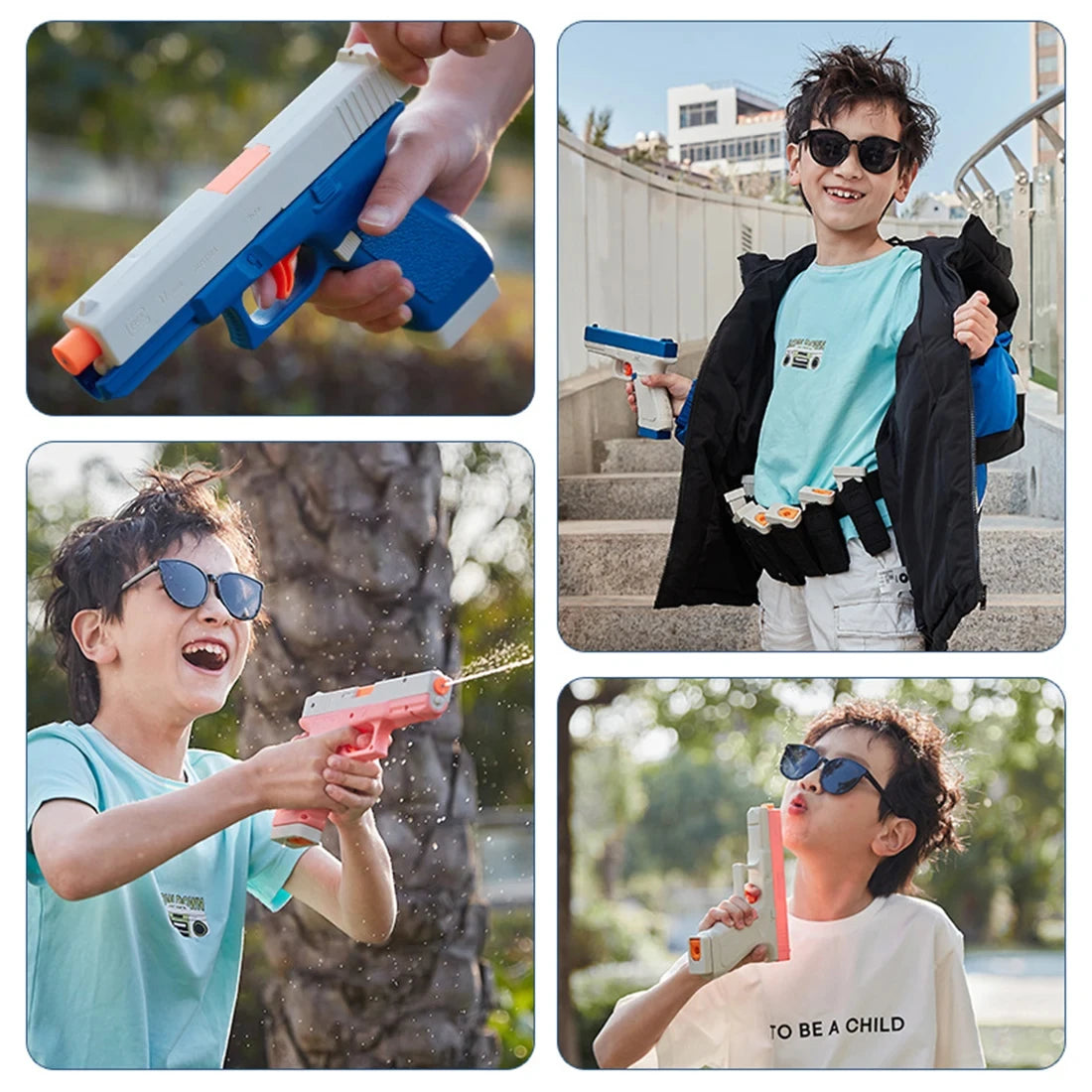 Electric Water Gun Toy High Pressure Strong Charging Energy Automatic Spray for Children
