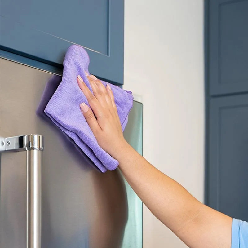 48 Pack 16 Inch by 16 Inch Microfiber Cleaning Towels Highly Absorbent Lint Free Multi Purpose Safe