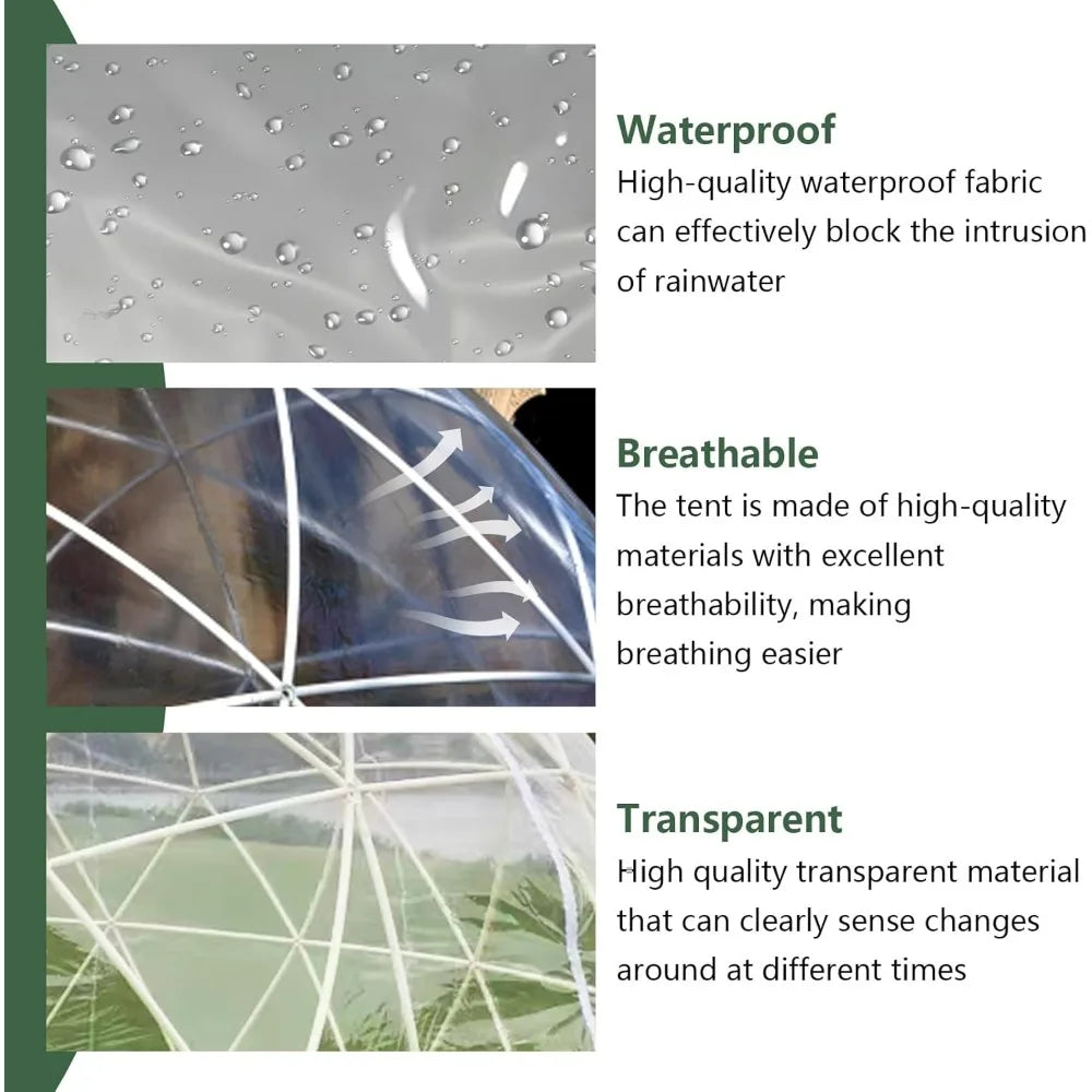 Garden Dome Igloo Twelve By Seven Point Two Feet Geodesic Dome Greenhouse Weatherproof Bubble Tent Transparent Outdoor Garden Shelter
