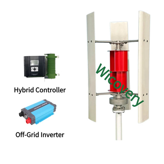 10KW Vertical Axis Wind Turbine 48V Generator Kit With 220V AC Output Controller Inverter For Home