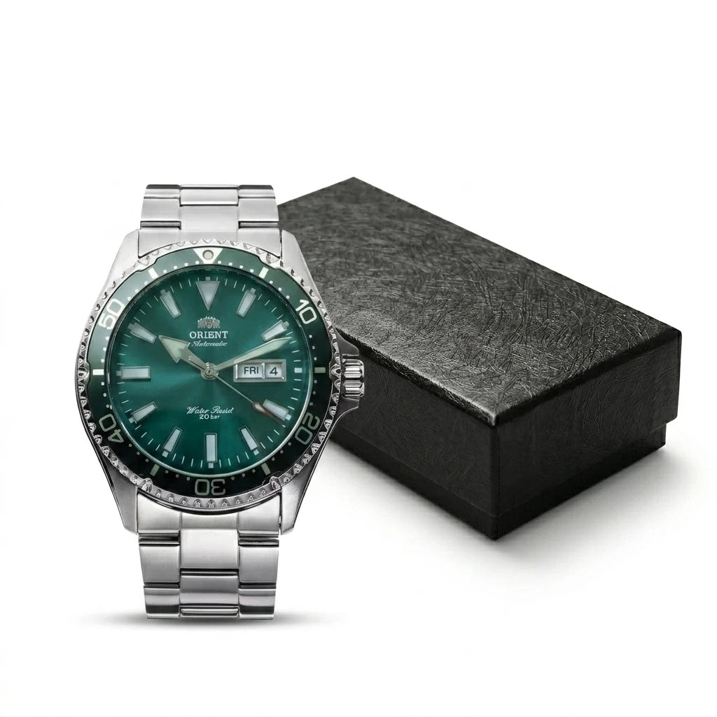 Japanese Orient Diving Automatic Watch for Men 20Bar Waterproof Week Date Luminous Stainless Steel Sports Mechanical Wrist Watch