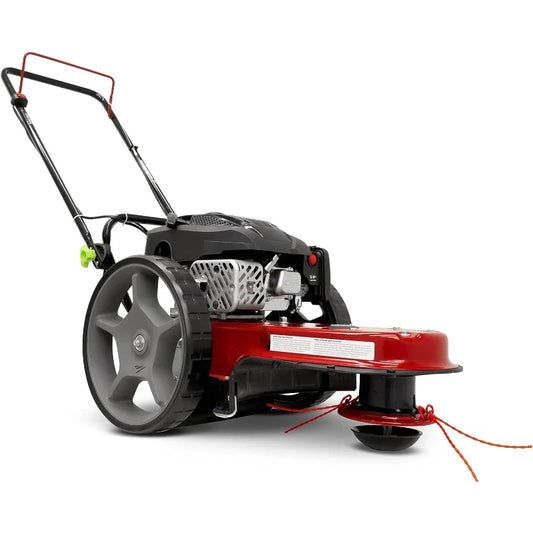Home Walk Behind String Mower With 160cc Viper 4 Cycle Engine 22 Inch Cutting Diameter 14 Inch Never Go Flat Wheels Easy Assembly Adjustable Handlebar Model 40314