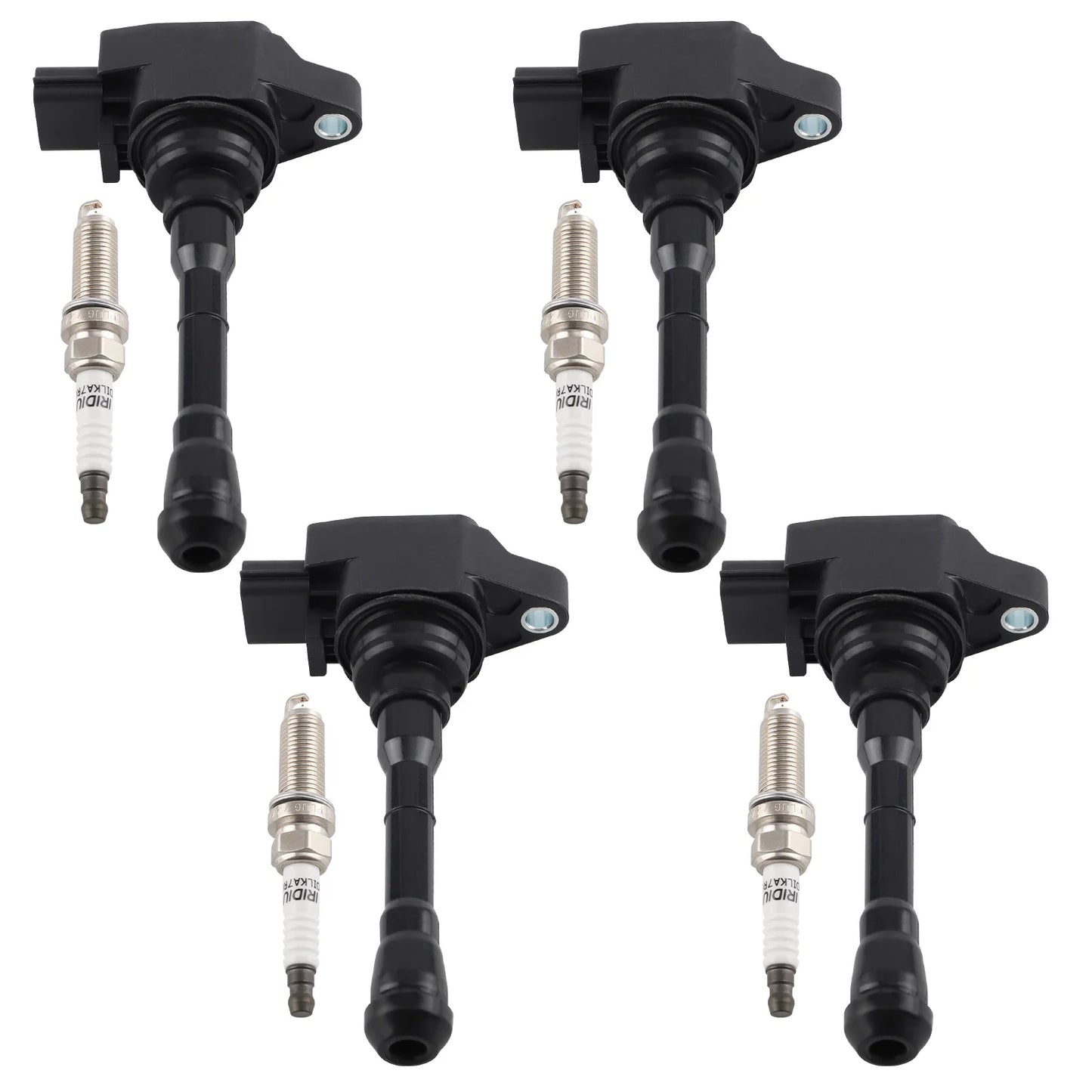 4 Ignition Coils And Spark Plugs For Nissan Juke 1.6L L4 2011-2017 UF659 91215