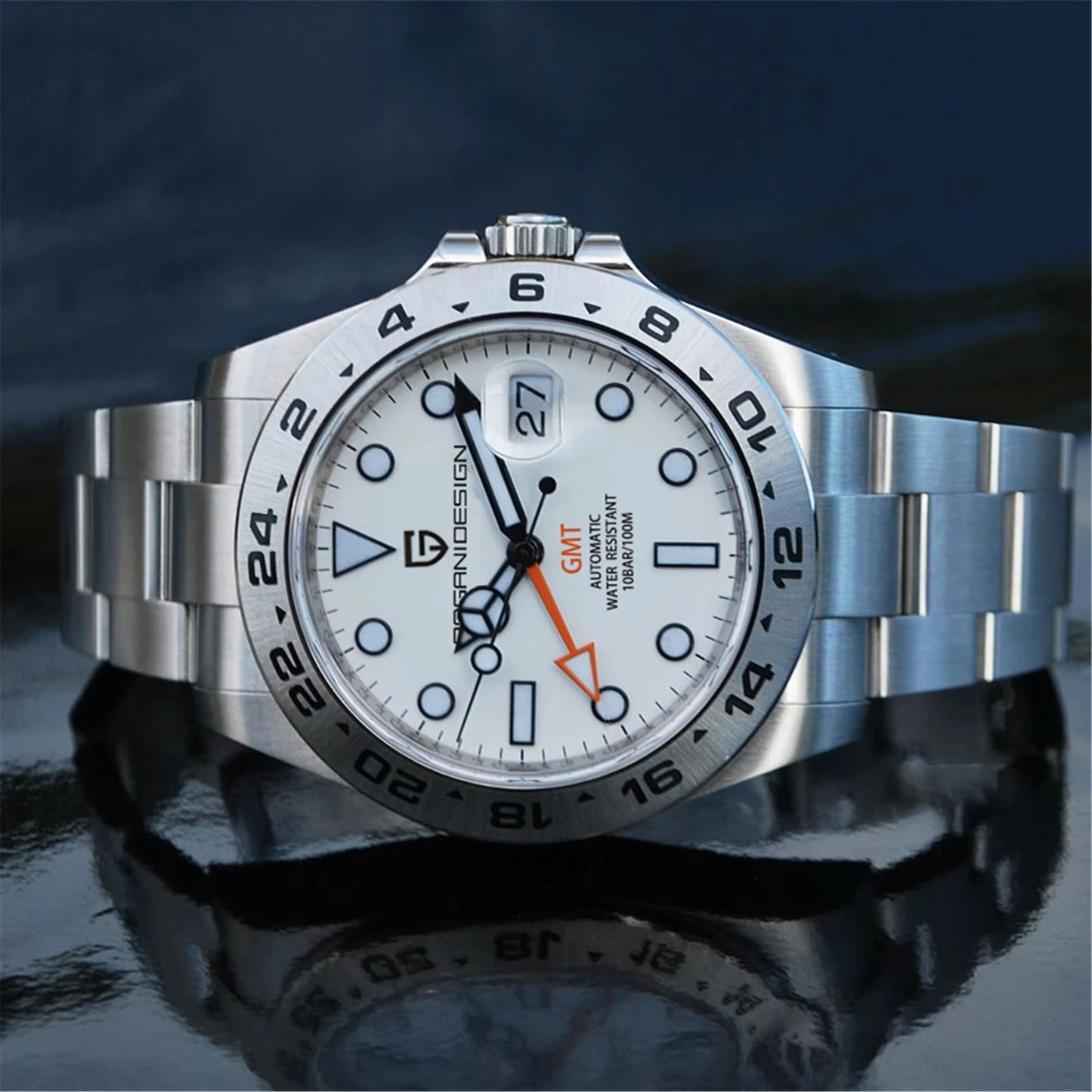 Pagani Design 2025 42mm GMT Automatic Mechanical Watch Stainless Steel Sapphire