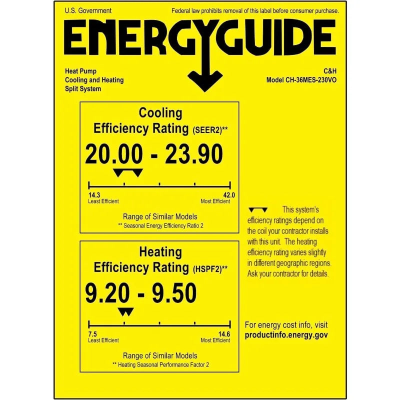 36,000 BTU 4-Zone Mini Split Heat Pump With 25 Ft Kit 23.9 SEER2