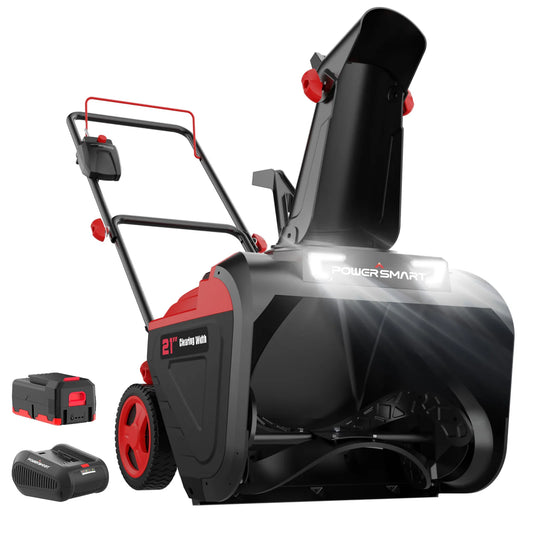 PowerSmart 40V 21 Battery Powered Snow Blower Single Stage Cordless LED Light