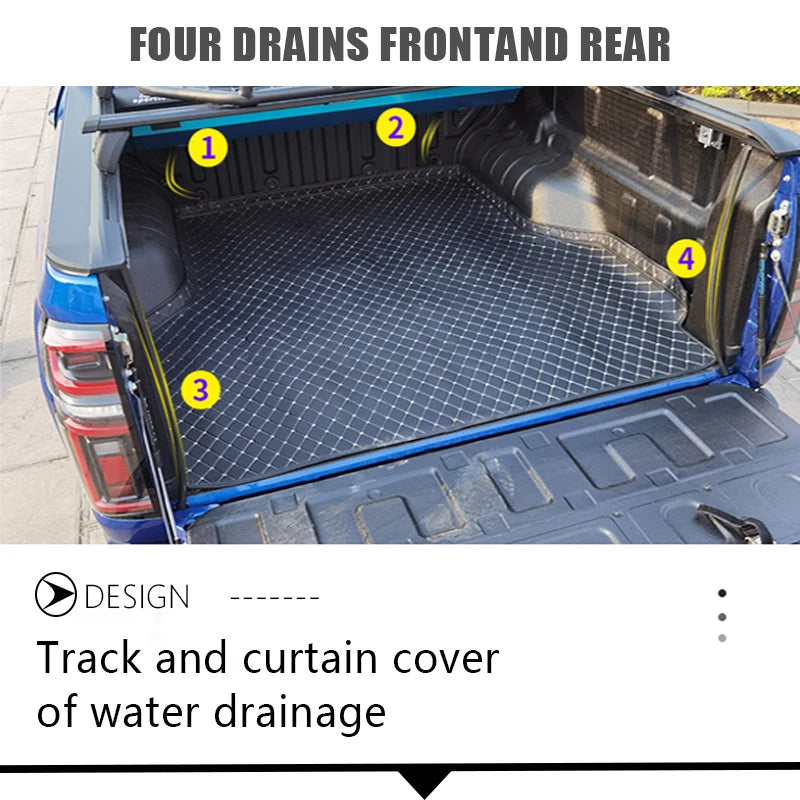 Hard Folding Truck Bed Tonneau Cover For 2019 To 2022 Dodge Ram 1500 Accessories