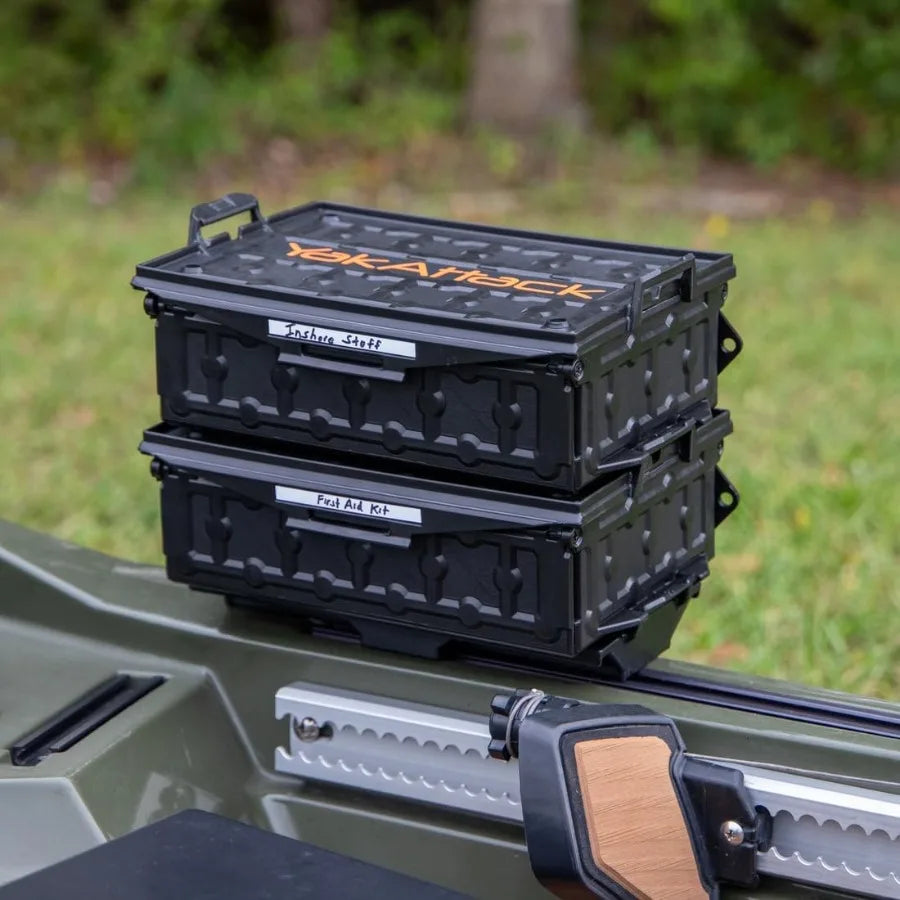 YakAttack TracPak Stacking Fishing Gear Storage Box System Kayak Fishing Accessories