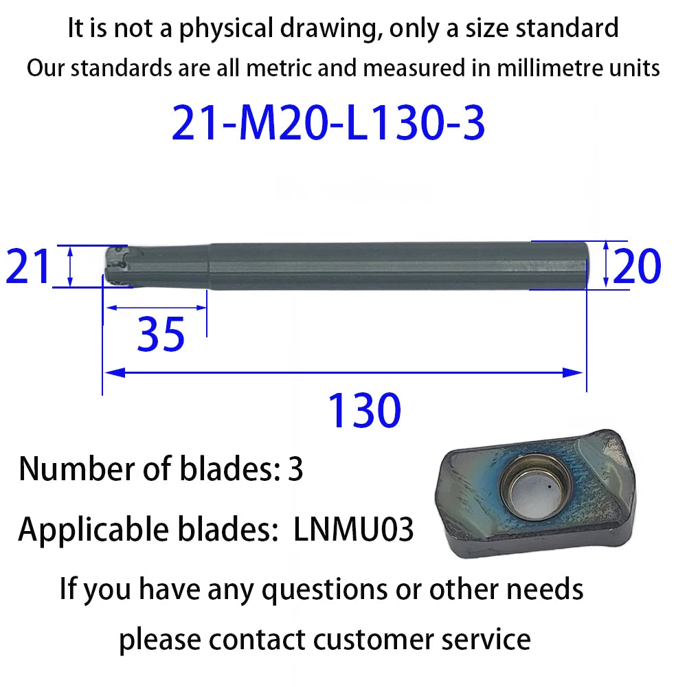 DMIX EXN03R Milling Cutter Bar LNMU0303 Fast Feed Double-sided Insert Tool milling Tool Holder