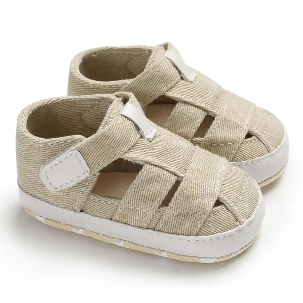 Breathable Infant Sandals With Velcro Closure Anti Slip