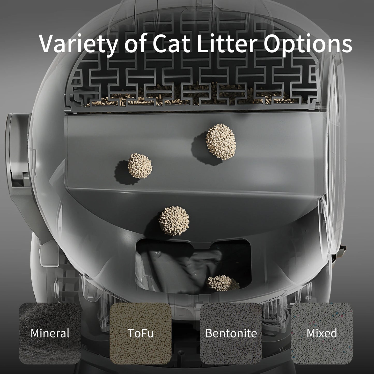 Self Cleaning Litter Box Automatic for Multiple Cats with App Control Odor Free
