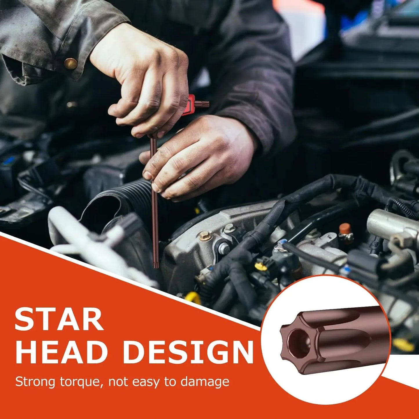 9Pc T Handle Torx Wrench Set S2 T10 T50 With Case For DIY Repair