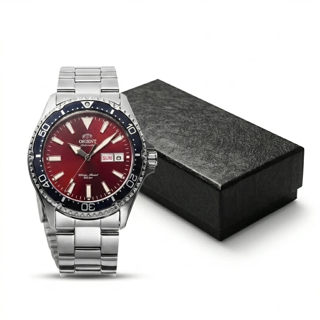 Japanese Orient Diving Automatic Watch for Men 20Bar Waterproof Week Date Luminous Stainless Steel Sports Mechanical Wrist Watch