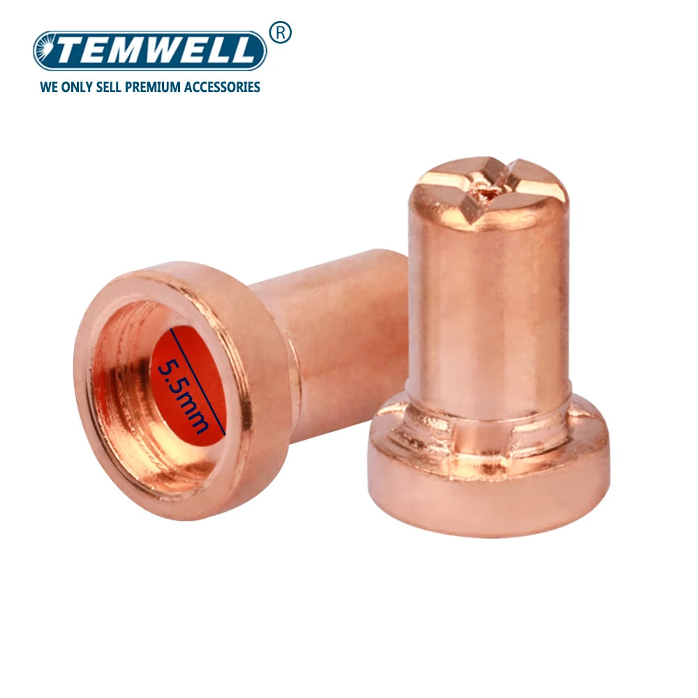 40pcs Red Copper Extended Long Plasma Cutter Tip Electrodes&Nozzles Kit  Consumable For PT31 LG40 40A Cutting Welder Torch
