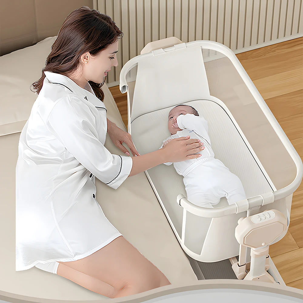 Rocking Baby Bassinet Newborn Co Sleeper Infant Beside Sleeper Unisex Portable Travel Crib Cradle