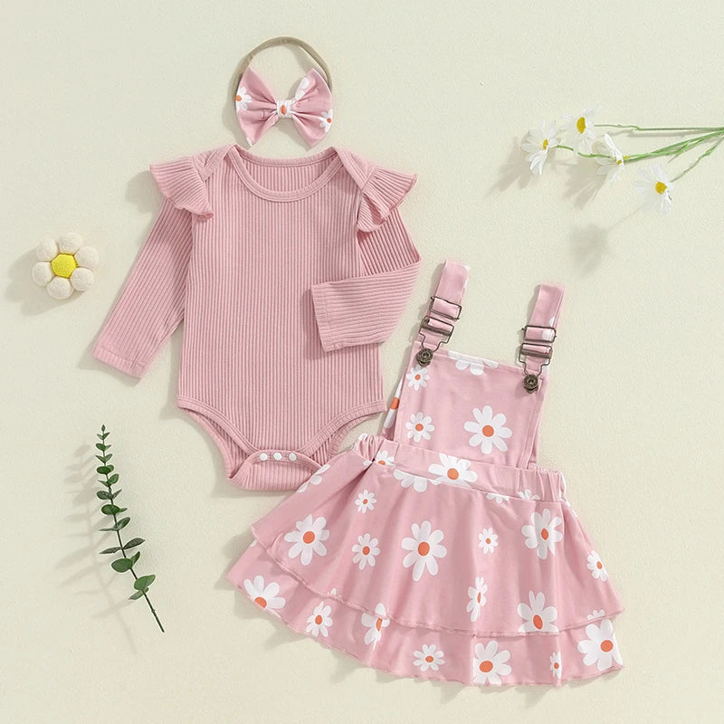 Adorable Baby Girls Winter Outfit Set with Knit Sweater Plaid Skirt and Matching Headband 3 Piece Clothing Ensemble