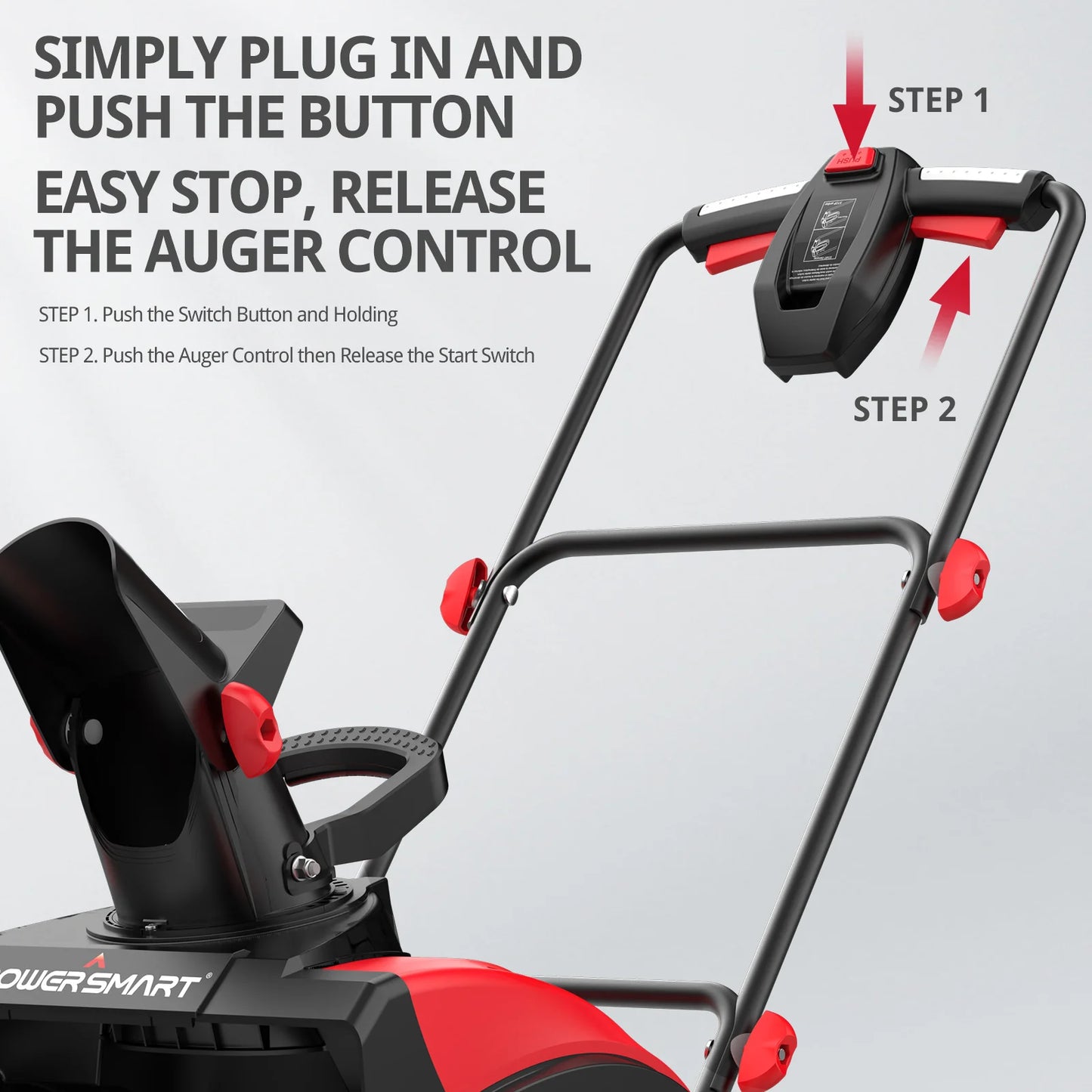 18 Inch 15A Electric Snow Blower With Steel Auger 30 Foot Throwing Distance