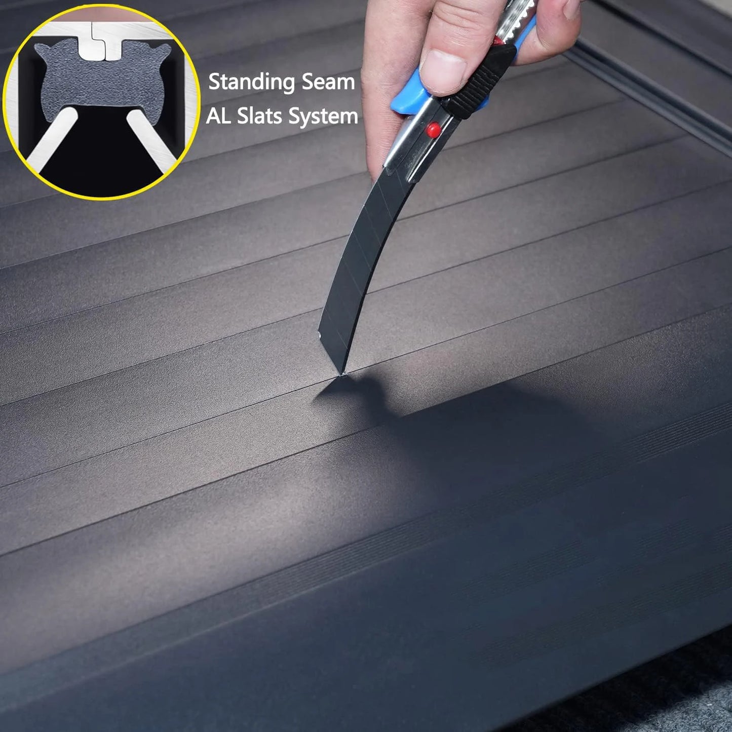 Retractable Tonneau Cover for Silverado Colorado Ram 1500 5.7ft 6.4ft Locking