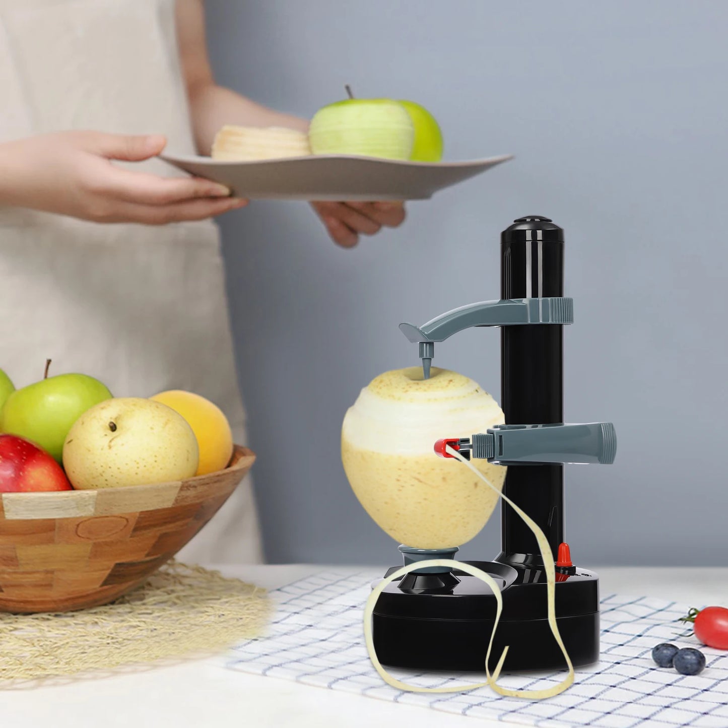 Electric Peeler For Vegetables Multi Function Fruit Potato Carrot Kitchen Automatic Rotating Peeling Tool