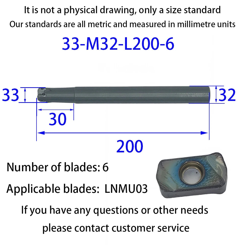 DMIX EXN03R Milling Cutter Bar LNMU0303 Fast Feed Double-sided Insert Tool milling Tool Holder