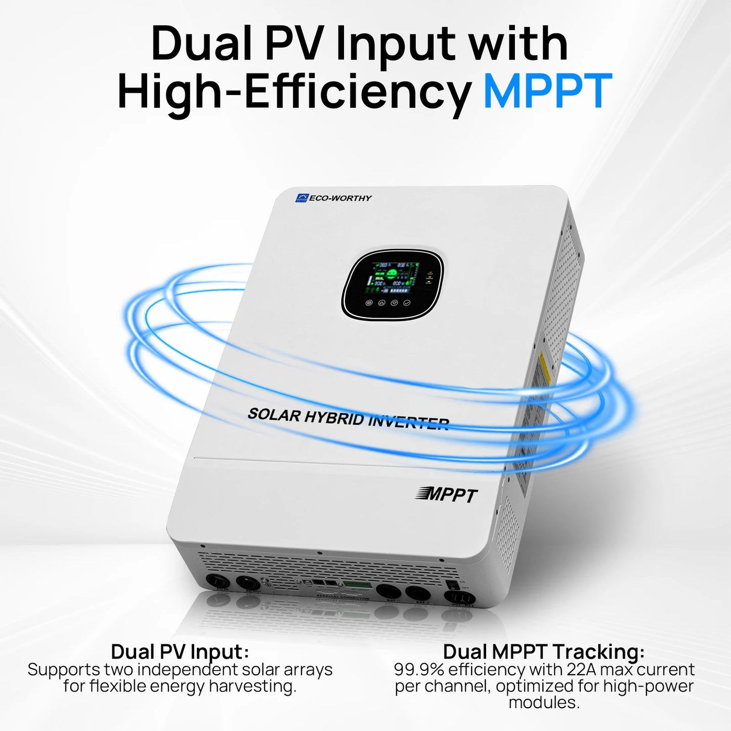 Eco-Worthy 10KW 48V Off-Grid Inverter Split Phase 120V/220V For Home Backup
